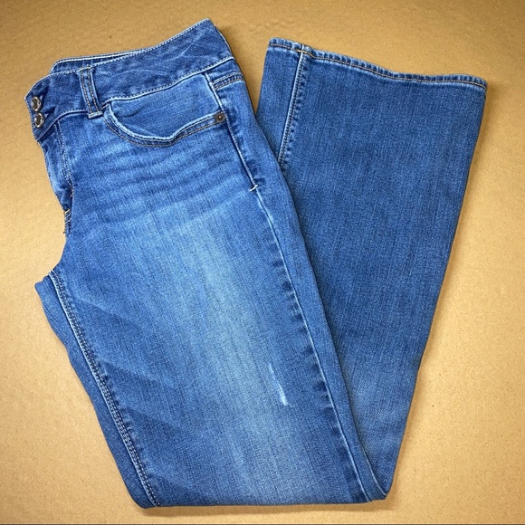 American Eagle Stretch Artist Wide Leg Jeans Size 8 - Picture 3 of 11